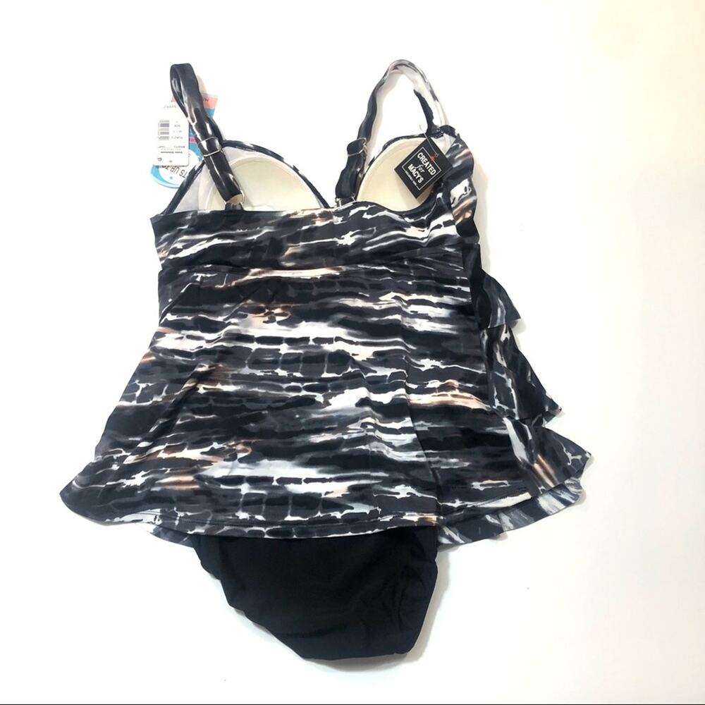 Swim Solutions Triple Tiered One-Piece Swimsuit - Picture 6 of 9